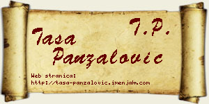 Tasa Panzalović vizit kartica